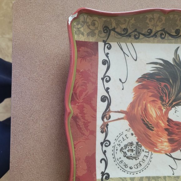 Tuscan Rooster Dinner Plate Set by Pamela Gladding (damaged) - Picture 6 of 6